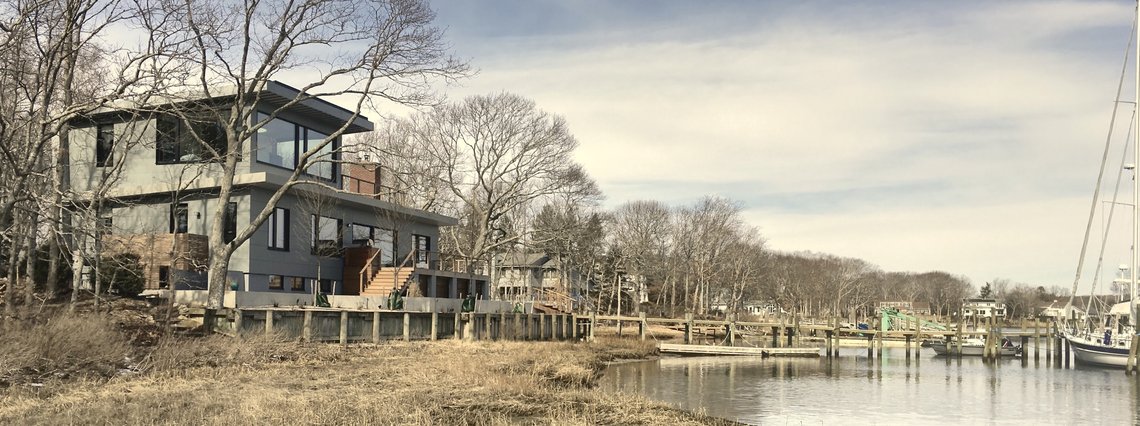 Waterside passive house in Greenport, Long Island, USA