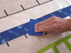 5b. Rubbing the adhesive joint firmly