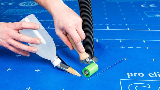 3. Weld the grommet to the membrane