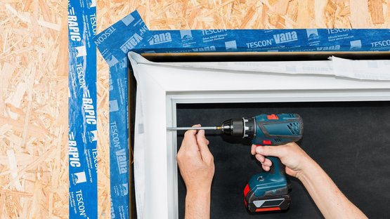 5. Install the window and insulate the joint